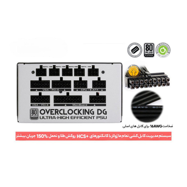 منبع تغذیه کامپیوتر گرین مدل GP1050B-OCDG کارکرده