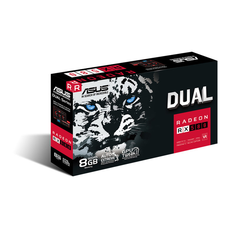 کارت گرافیک ایسوس مدل DUAL-RX580-8G نو