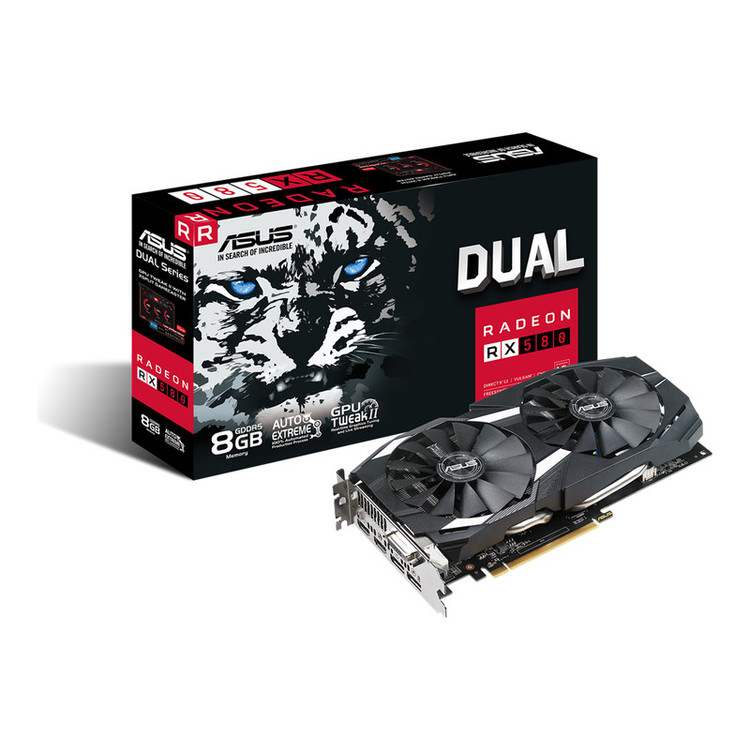 کارت گرافیک ایسوس مدل DUAL-RX580-8G نو